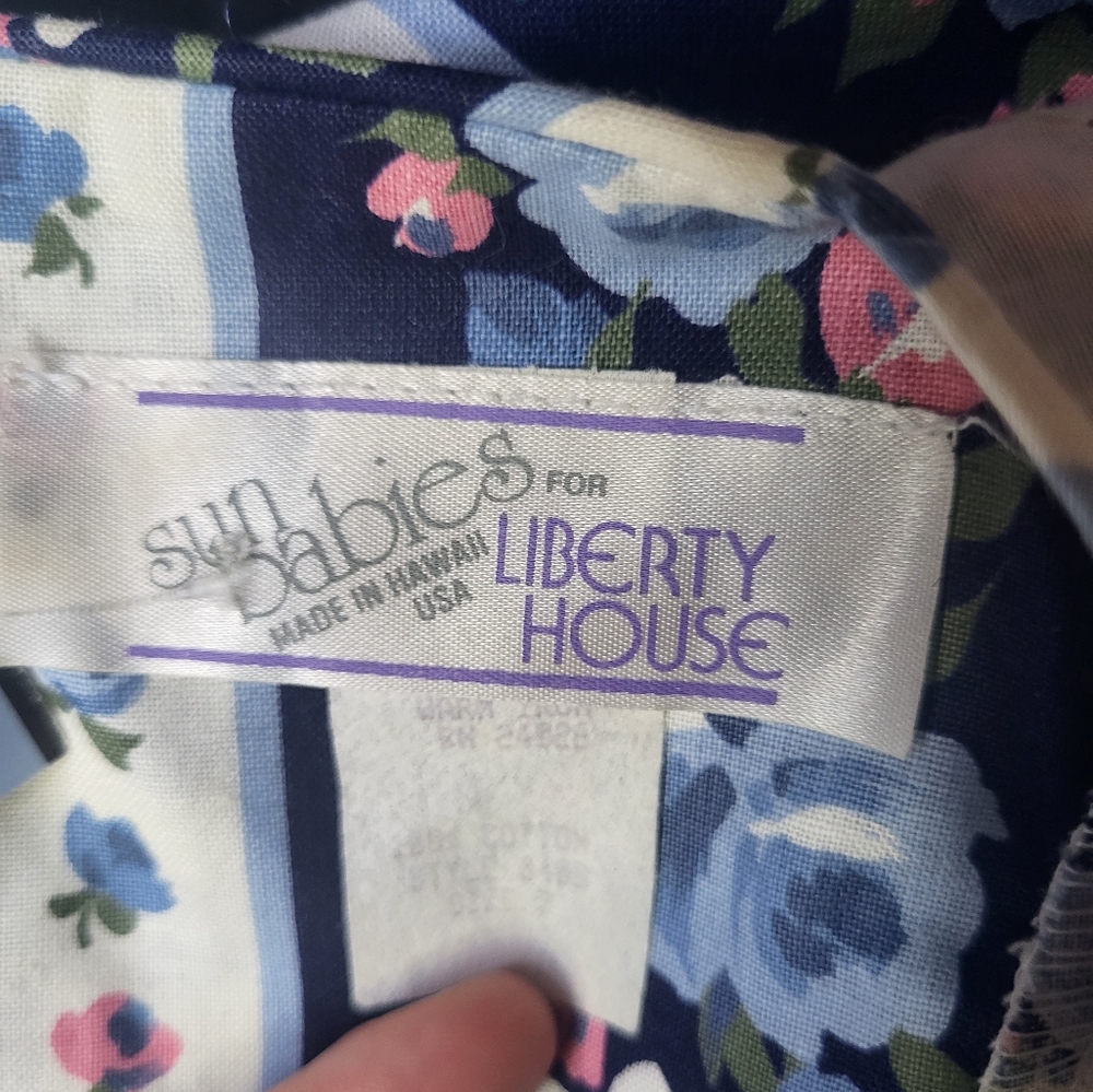 Vintage 70s Hawaiian Sun Babies for Liberty House Floral Dress - Picture 5 of 9